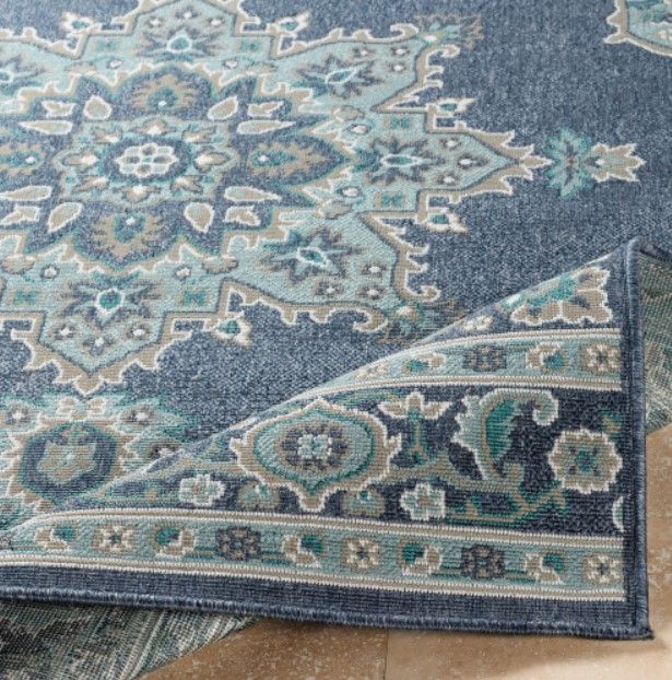 Surya Alfresco Blue/Green/White 5'x8' Area Rug-3