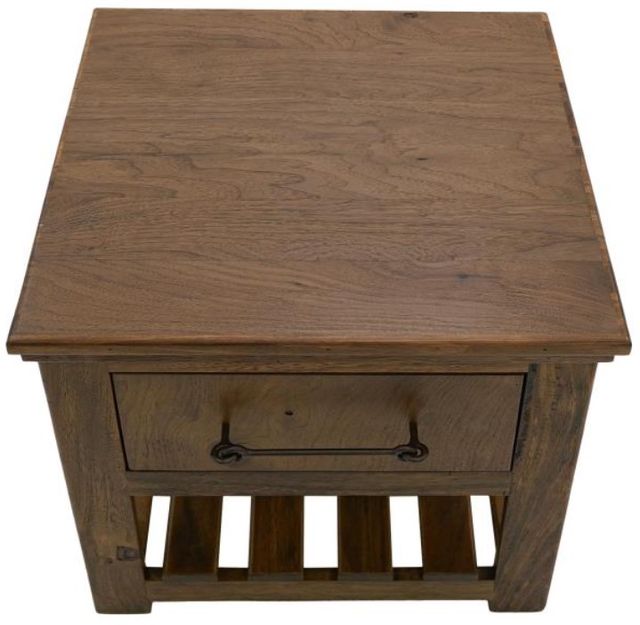 International Furniture Direct Walnut Reddish Brown 23" End Table-4