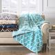Olliix by Madison Park Oversized Ogee Aqua Down Alternative Throw-1