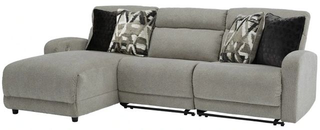 Signature Design by Ashley® Colleyville 3-Piece Stone Left Arm Facing Power Reclining Sectional and Chaise