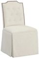 Fairfield® Customizable Entree Dining Empire Short Back Skirted Dining Chair with Tobacco Legs and Buttons-0