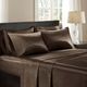 Olliix by Madison Park Essentials 6-Piece Chocolate Queen Satin Wrinkle-Free Luxurious Sheet Set-5