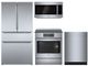 Bosch 4-piece French Door Refrigerator and Slide In Induction Range Kitchen Package-0