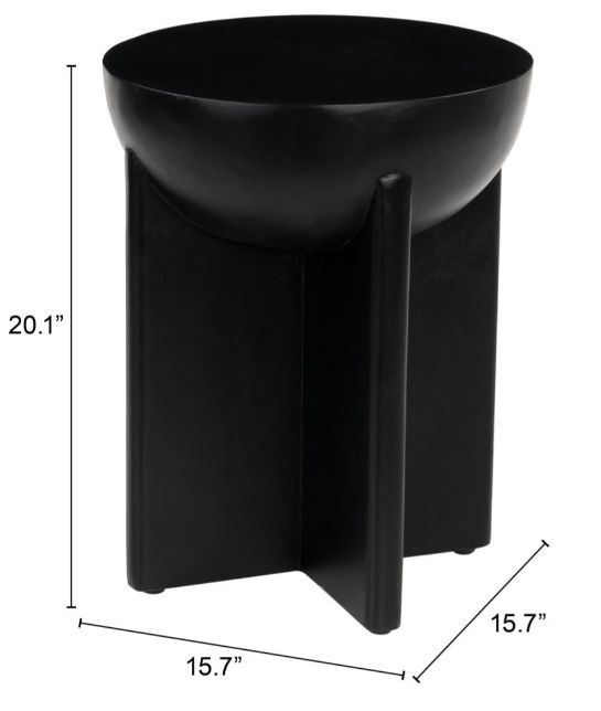 Zuo® Modern Tume Black Side Table-1