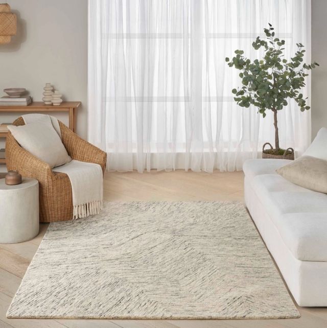 Nourison Home™ DKNY Pure Angles Gray 5'x7' Area Rug-1