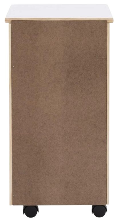 Linon Rudy White Rolling Storage Cart-4