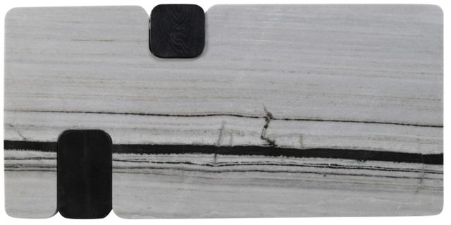 Meridian Furniture Ravenna Panda Marble Coffee Table with Black Base-4