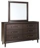 Benchcraft® Dantenton Merlot Dresser and Mirror-0