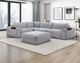 Homelegance® Tidal 5-Piece Gray Modular Sectional with Ottoman-1