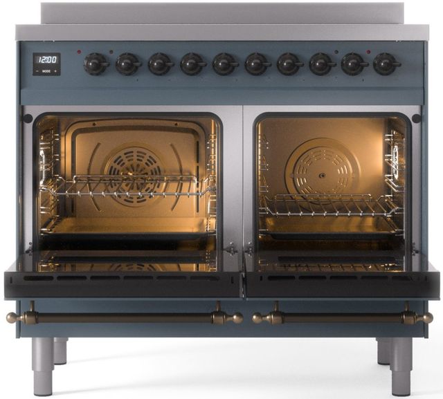 Ilve® Nostalgie II Series 40" Blue Grey Pro Style Induction Range-1
