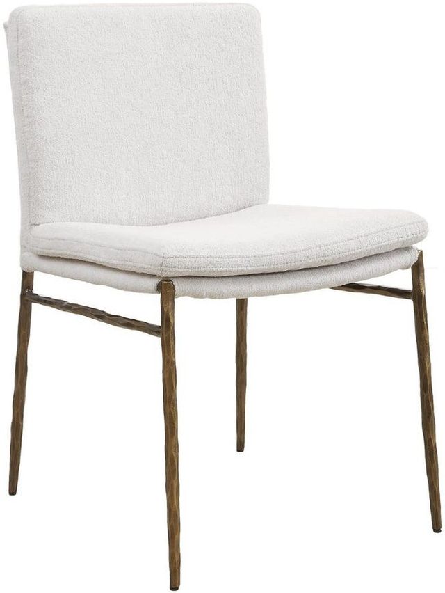 Uttermost® Ascend Aged Gold/White Dining Side Chair-0