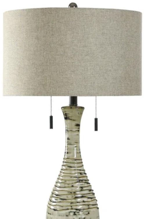 StyleCraft Beige/Truffle Cream Table Lamp-1