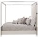 Michael Amini® Penthouse Ash Gray Eastern King Upholstered Canopy Bed-3