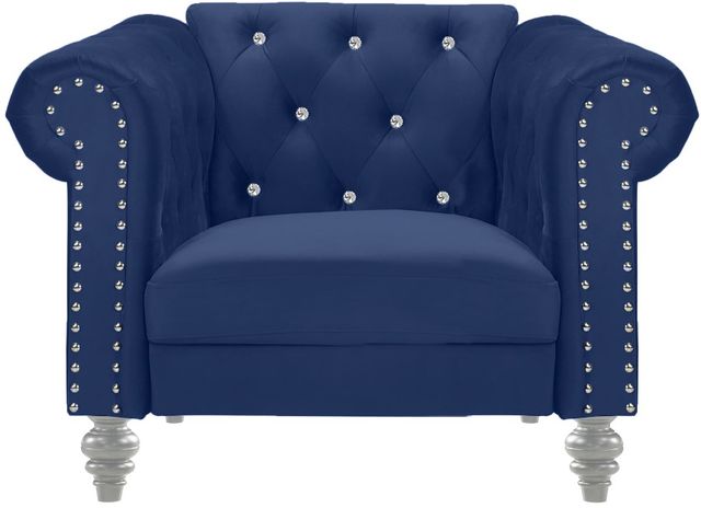 New Classic® Home Furnishings Emma Blue Crystal Chair-1