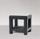 Enclover Trillium Black/Clear End Table-1