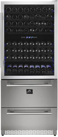 FORNO® 30" Anti-Fingerprint Stainless Steel Wine Cooler