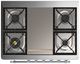 Ilve® Majestic III 36" Burgundy Pro Style Dual Fuel Natural Gas Range with Solid Door and Chrome Trim-3