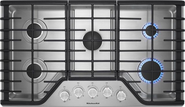 KitchenAid® 36'' Stainless Steel Gas Cooktop-0