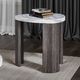 Furniture of America® Levis Gray Triangle End Table-1