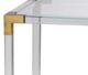A & B Home Bedford Glass Top Square Side Table with Brassy Gold Legs-1