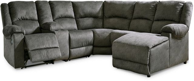 Signature Design by Ashley® Benlocke 6-Piece Flannel Reclining Right-Arm Facing Sectional and Chaise with Console-0