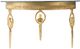 A & B Home Glass Top Round Coffee Table with Golden Legs-3