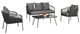 Furniture of America® Myesha 4-Piece Gray Outdoor Conversational Set-0