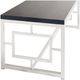 Elements International Ezra 3-Piece Chrome/Black Occasional Table Set with End Table-1