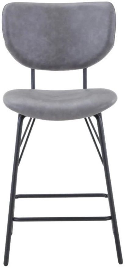 Jofran Inc. Urban Archive Owen Gray Upholstered Counter Stool-2