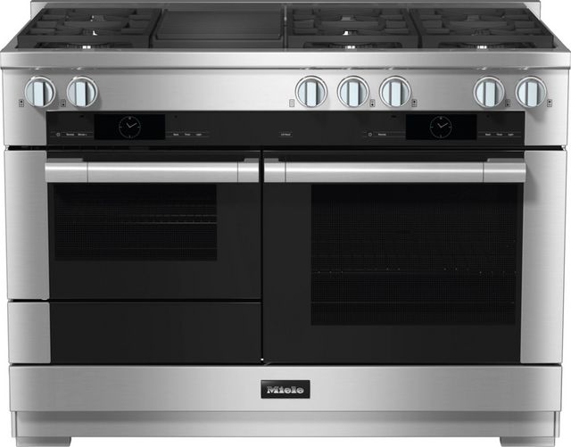 Miele 48" Natural Gas Clean Touch Steel Pro Style Dual Fuel Range