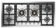 Ilve® Professional Plus II 48'' Stainless Steel Liquid Propane Gas Cooktop with Satin Trim-0