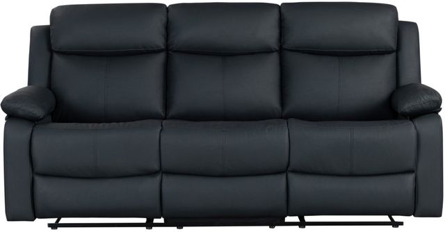 Global Furniture USA U6026 Black Manual Reclining Sofa with LED-1