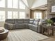 Kate Preston Home 6-Piece Gray Power Reclining Modular Sectional-1