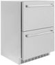 ZLINE 24 in. Touchstone 168 Can Outdoor-Rated Dual Refrigerator Drawer with Satin Stainless Steel Doors-2