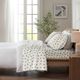 Olliix by True North by Sleep Philosophy Cozy Flannel Sand Owls Queen 100% Cotton Printed Sheet Set-4