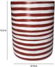 TOV Furniture Tempest Red Stripes Ceramic Indoor/Outdoor Table-2
