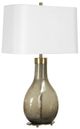 Uttermost® Shyla Dark Moss Glass Table Lamp with Brass Accents-0