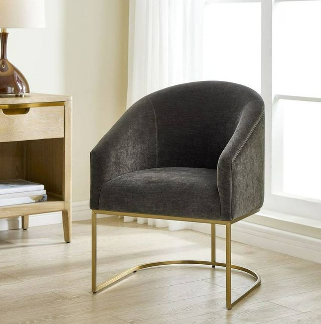 Uttermost® Hanni Charcoal Dining Arm Chair-1