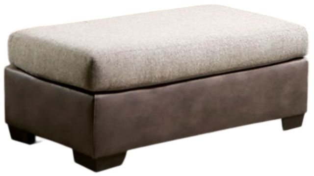 Furniture of America® Ashenweald Brown/Light Brown Ottoman-0