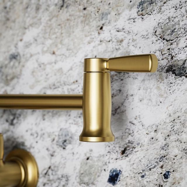 KOHLER® Vibrant Brushed Moderne Brass Wall-Mount Pot Filler-3
