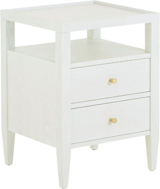 Bassett® Furniture Willow Timeless White Bedside Table-0