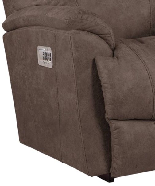La-Z-Boy® Trouper Mink Power Rocking Recliner with Headrest and Lumbar-3