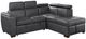 Homelegance® Barre 2-Piece Gray L-Shape Sectional and Chaise with Pull-Out Bed and Hidden Storage-3