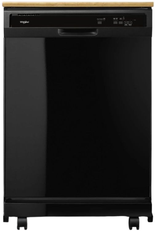 Whirlpool® 24" Heavy Duty Portable Dishwasher Black with 1-Hour Wash Cycle-0