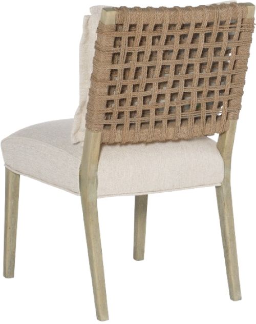 Hooker® Furniture Surfrider Driftwood/Zuri Cream Woven Back Dining Side Chair-2