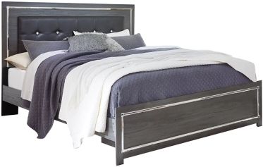 Signature Design by Ashley® Lodanna 5-Piece Gray King Panel Bed Set-1