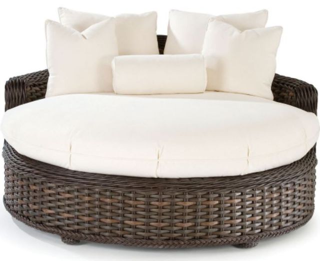 Lane Venture® South Hampton Tuscan Brown/White Round Chaise-1