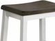 Intercon Kona Gray/White Backless Barstool-1