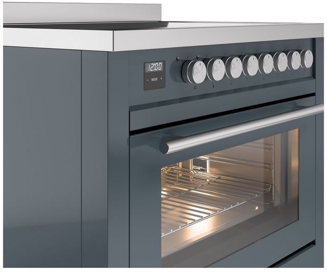 Ilve® Professional Plus II 36" Blue Grey Pro Style Induction Range-4