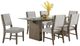 Elements International Conner 7-Piece Oak Standard Height Dining Set-0